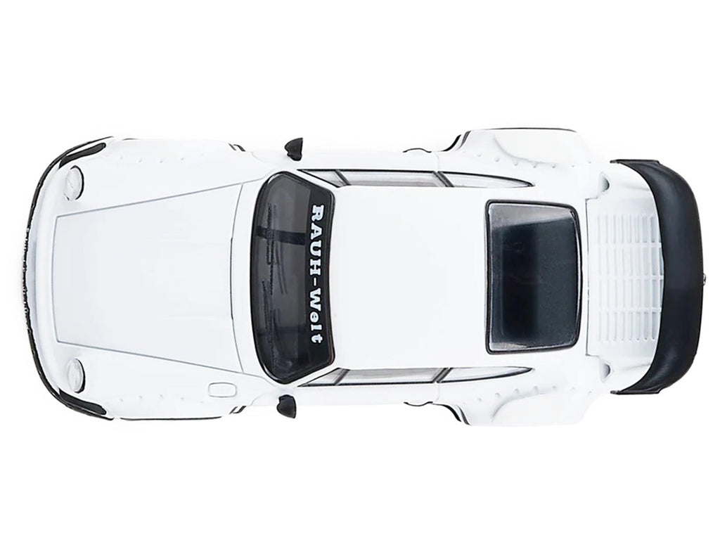 RWB 930 Matt White with Black Stripes 1/64 Diecast Model Car by Model Model