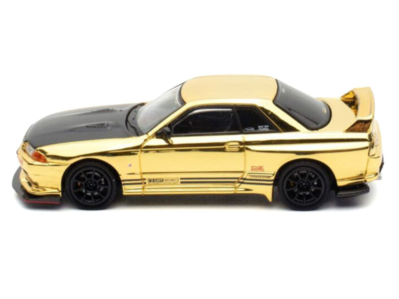 SPECIAL EVENT CAR! Nissan Skyline GT-R (R32) "Top Secret" RHD Chrome Gold with Carbon Hood "The Model Car Show Malaysia 2025 Event Edition" 1/64 Diecast Model Car by Inno Models