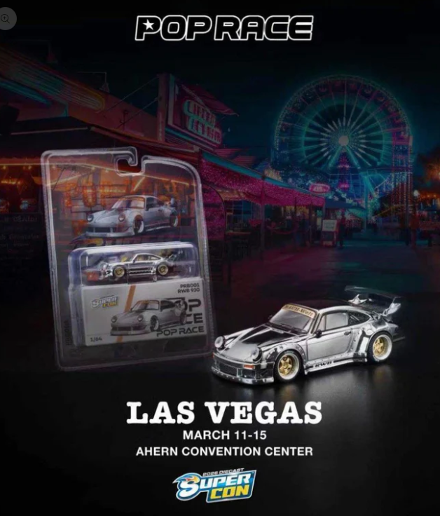 2026 LAS VEGAS SUPER CON EXCLUSIVE EVENT EDITION! 1/64 Pop Race RWB Porsche 930
